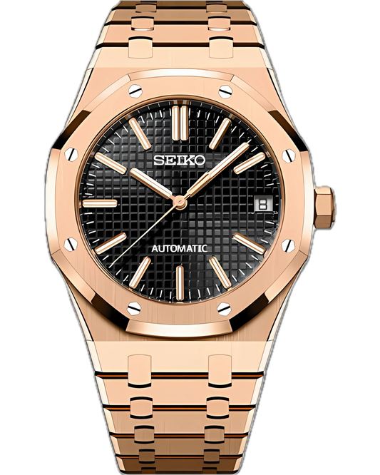 Seiko Royal Oak Oro Rosa Negro 